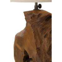 Lampada da Tavolo MF119, Marrone, Legno, 35x35x69 cm, Seven Design