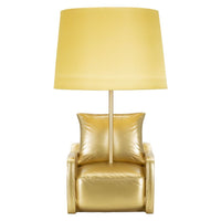 Lampada da Tavolo Poltrona, Oro, Poliresina, 26x26x46 cm, Seven Design