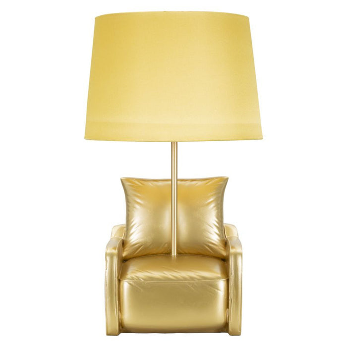Lampada da Tavolo Poltrona, Oro, Poliresina, 26x26x46 cm, Seven Design