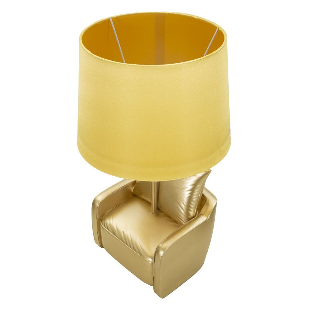 Lampada da Tavolo Poltrona, Oro, Poliresina, 26x26x46 cm, Seven Design