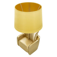 Lampada da Tavolo Poltrona, Oro, Poliresina, 26x26x46 cm, Seven Design