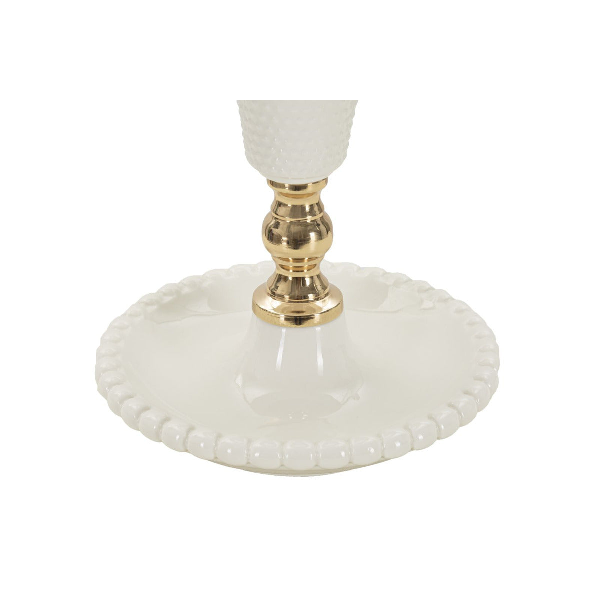 Lampada da Tavolo MF105, Bianco, Ceramica, 25x25x45 cm, Seven Design