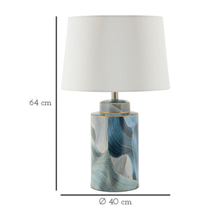 Lampada da Tavolo MF103, Multicolore, Ceramica, 40x40x64 cm, Seven Design
