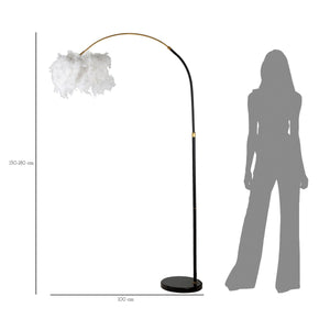 Lampada da Terra MF182, Nero, Metallo, 100x100x150 cm, Seven Design