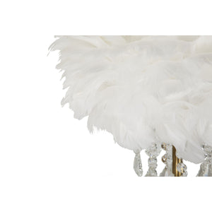 Lampada da Tavolo MF129, Bianco, Metallo, 30x30x55 cm, Seven Design