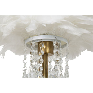 Lampada da Tavolo MF129, Bianco, Metallo, 30x30x55 cm, Seven Design