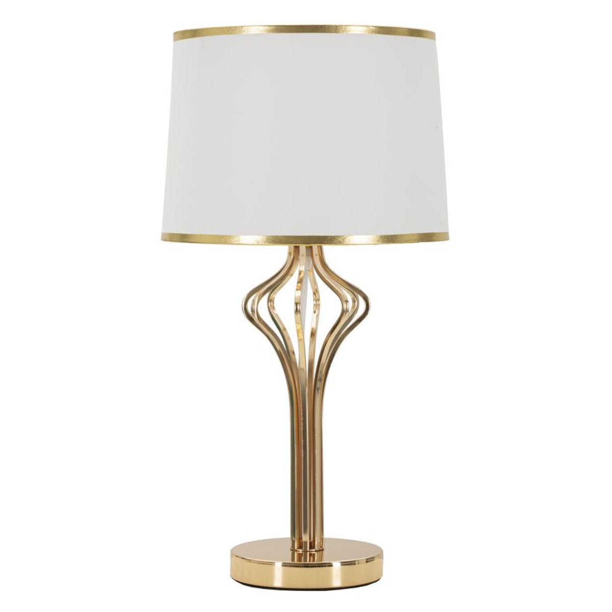 Lampada da Tavolo MF131, Bianco, Metallo, 28x28x53 cm, Seven Design