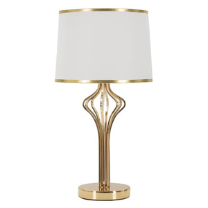 Lampada da Tavolo MF131, Bianco, Metallo, 28x28x53 cm, Seven Design