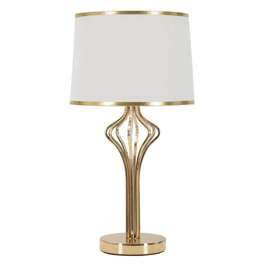 Lampada da Tavolo MF131, Bianco, Metallo, 28x28x53 cm, Seven Design