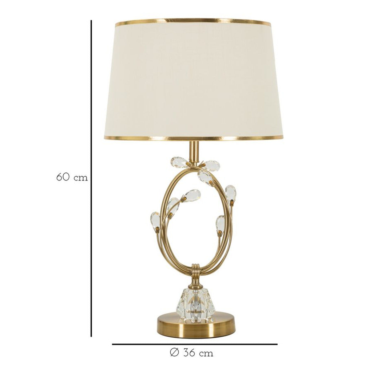Lampada da Tavolo MF152, Bianco, Metallo, 36x36x60 cm, Seven Design