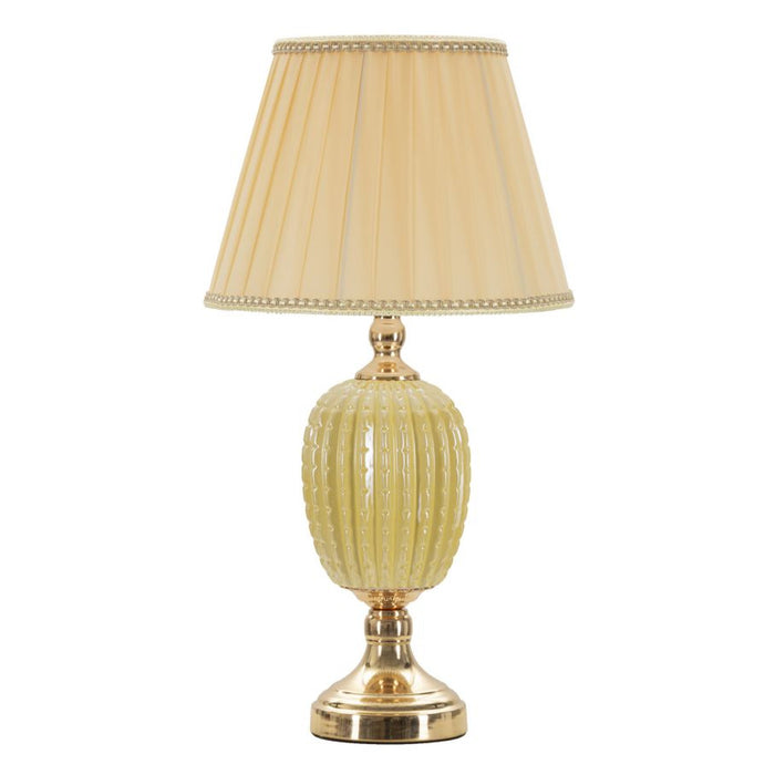 Lampada da Tavolo MF128, Beige, Metallo, 30x30x55 cm, Seven Design