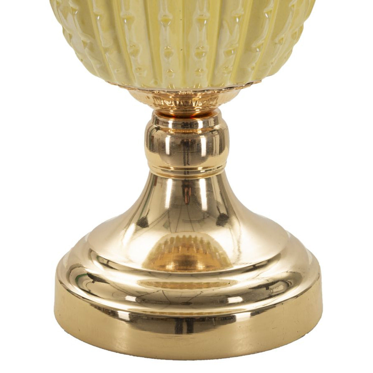 Lampada da Tavolo MF128, Beige, Metallo, 30x30x55 cm, Seven Design