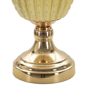 Lampada da Tavolo MF128, Beige, Metallo, 30x30x55 cm, Seven Design