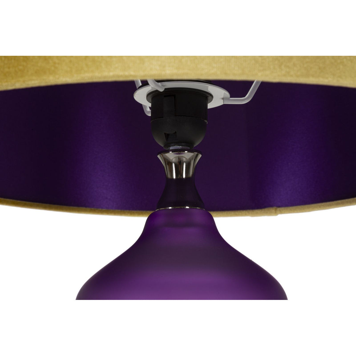 Lampada da Tavolo MF176, Viola, Metallo, 40x40x70 cm, Seven Design