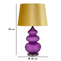 Lampada da Tavolo MF176, Viola, Metallo, 40x40x70 cm, Seven Design
