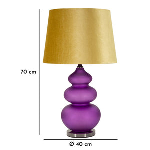 Lampada da Tavolo MF176, Viola, Metallo, 40x40x70 cm, Seven Design