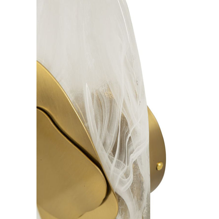 Lampada a Parete MF61, Oro, Metallo, 21x8x31 cm, Seven Design