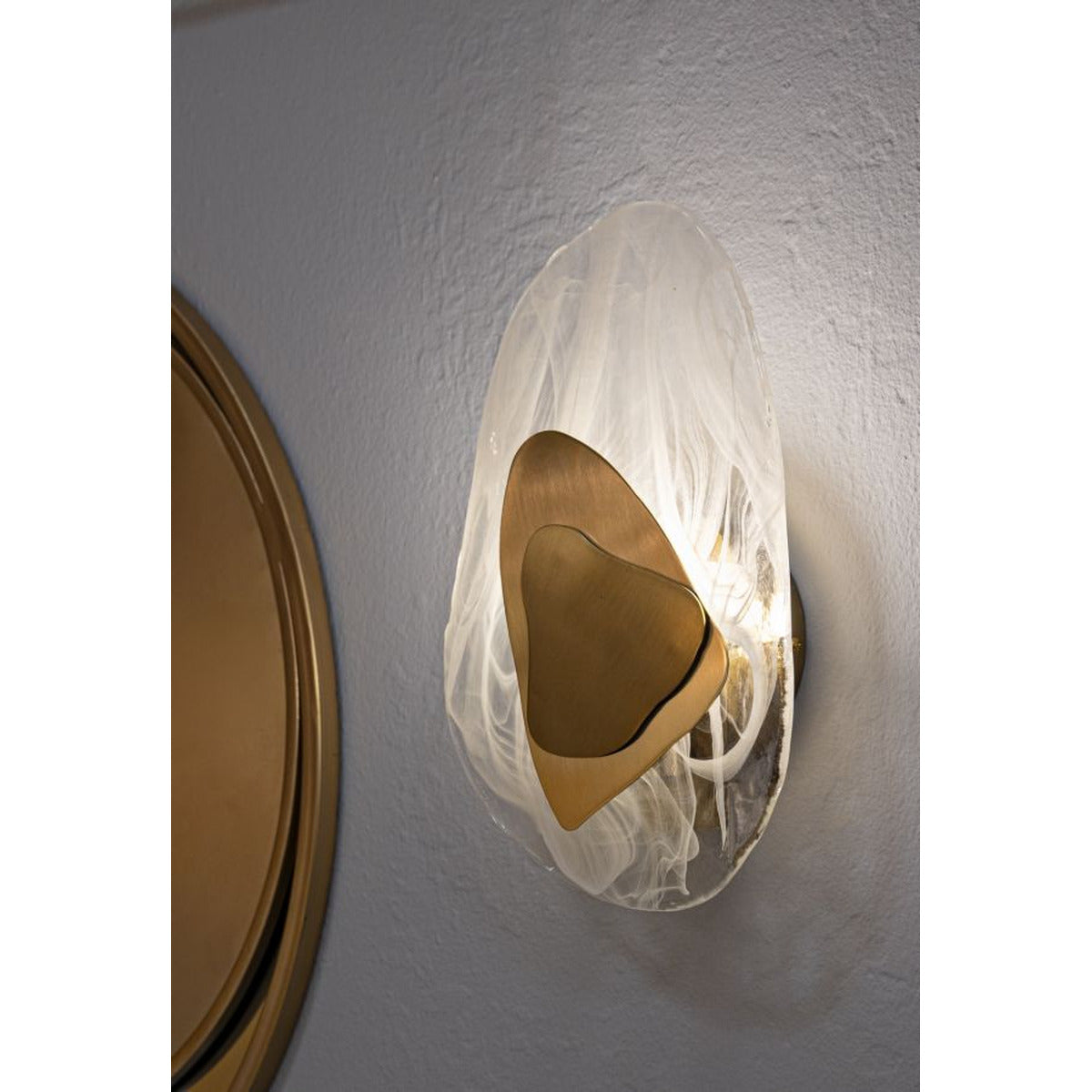 Lampada a Parete MF61, Oro, Metallo, 21x8x31 cm, Seven Design