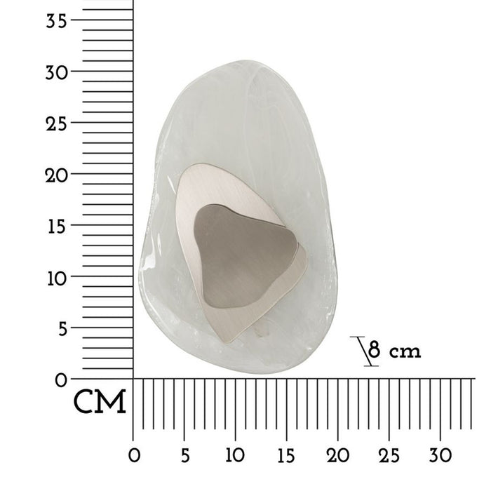 Lampada a Parete MF62, Argento, Metallo, 21x8x32 cm, Seven Design