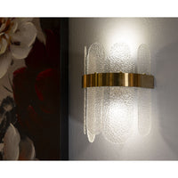 Lampada a Parete MF64, Oro, Metallo, 20x14x28 cm, Seven Design