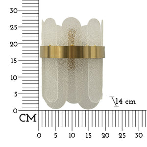 Lampada a Parete MF64, Oro, Metallo, 20x14x28 cm, Seven Design