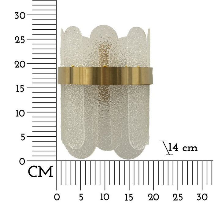 Lampada a Parete MF64, Oro, Metallo, 20x14x28 cm, Seven Design
