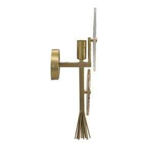 Lampada a Parete MF67, Oro, Metallo, 20x14x41 cm, Seven Design