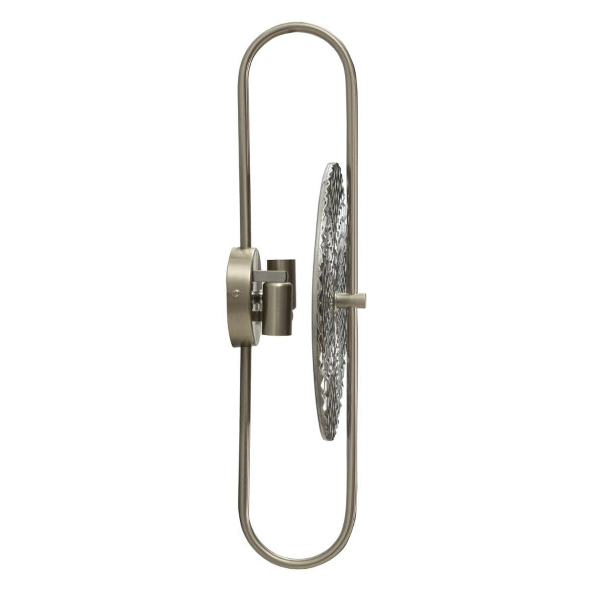 Lampada a Parete MF66, Argento, Metallo, 28x15x54 cm, Seven Design