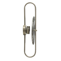 Lampada a Parete MF66, Argento, Metallo, 28x15x54 cm, Seven Design