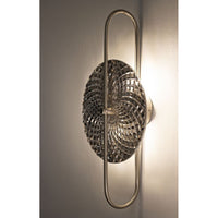 Lampada a Parete MF66, Argento, Metallo, 28x15x54 cm, Seven Design