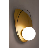 Lampada a Parete MF72, Oro, Metallo, 28x17x32 cm, Seven Design