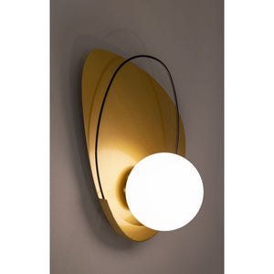 Lampada a Parete MF72, Oro, Metallo, 28x17x32 cm, Seven Design