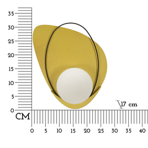 Lampada a Parete MF72, Oro, Metallo, 28x17x32 cm, Seven Design
