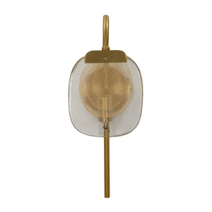 Lampada a Parete MF68, Oro, Metallo, 15x14x38 cm, Seven Design