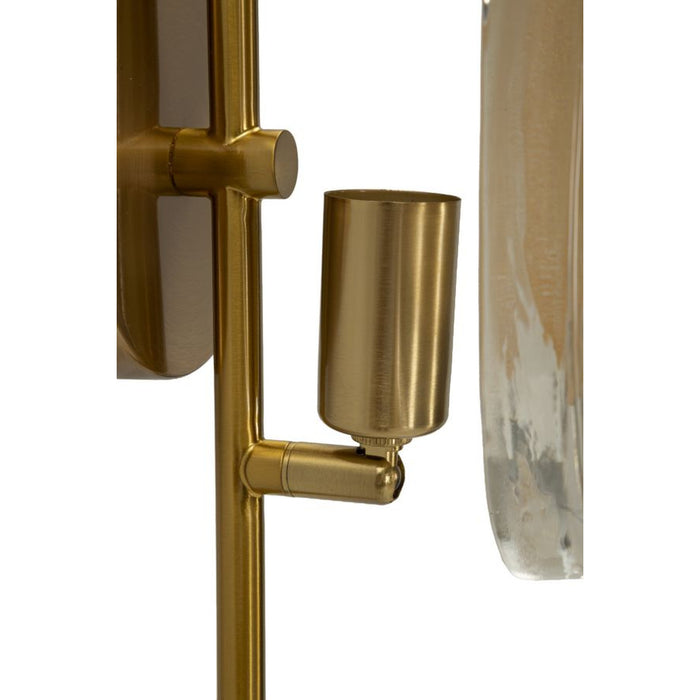 Lampada a Parete MF68, Oro, Metallo, 15x14x38 cm, Seven Design