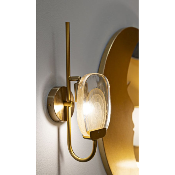 Lampada a Parete MF68, Oro, Metallo, 15x14x38 cm, Seven Design