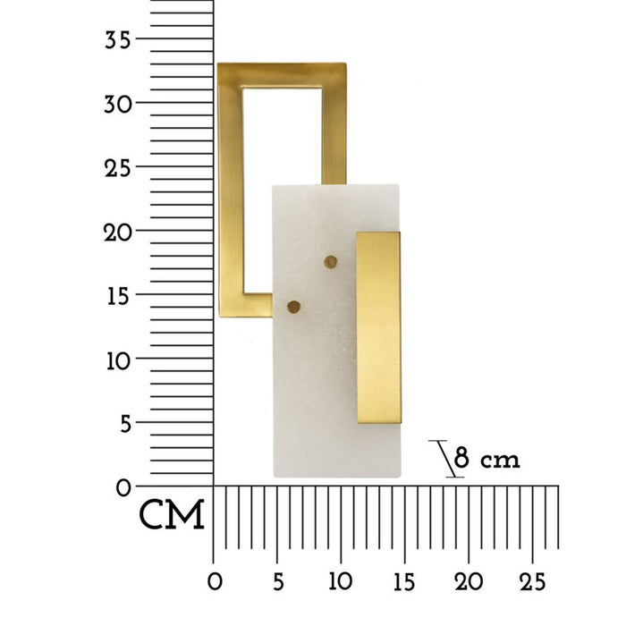 Lampada a Parete MF65, Oro, Metallo, 15x8x33 cm, Seven Design