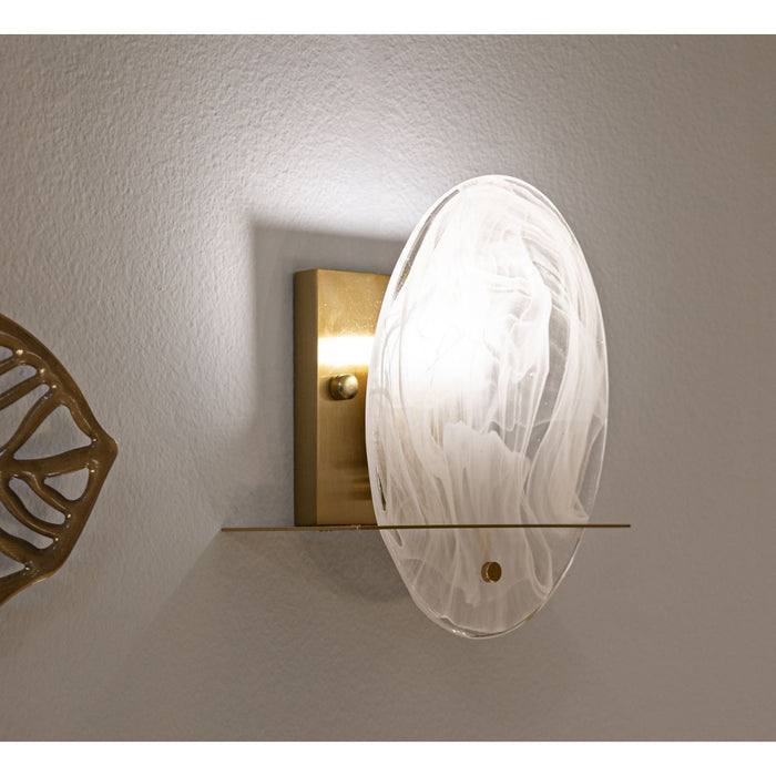 Lampada a Parete MF63, Oro, Metallo, 20x11x25 cm, Seven Design