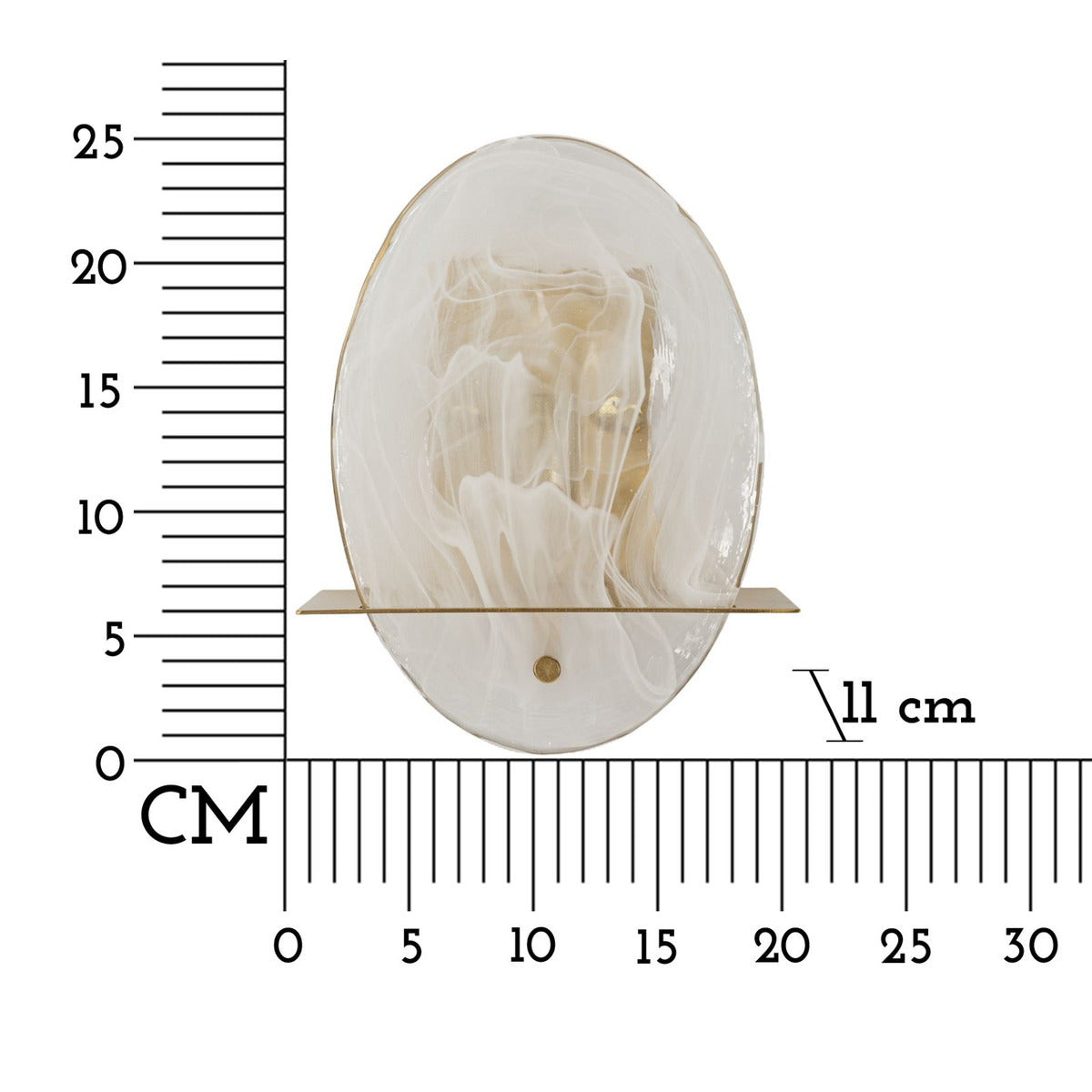 Lampada a Parete MF63, Oro, Metallo, 20x11x25 cm, Seven Design