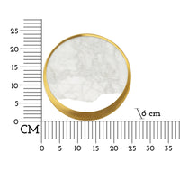 Lampada a Parete MF45, Oro, Marmo, 24x6x24 cm, Seven Design