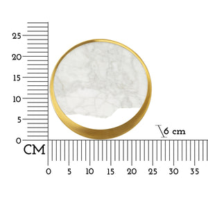 Lampada a Parete MF45, Oro, Marmo, 24x6x24 cm, Seven Design