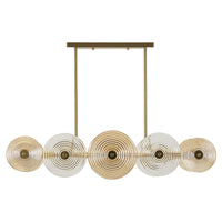 Lampada a Sospensione MF85, Oro, Metallo, 116x27x79 cm, Seven Design