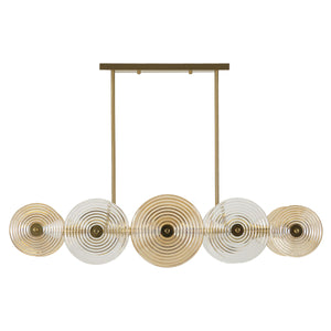 Lampada a Sospensione MF85, Oro, Metallo, 116x27x79 cm, Seven Design