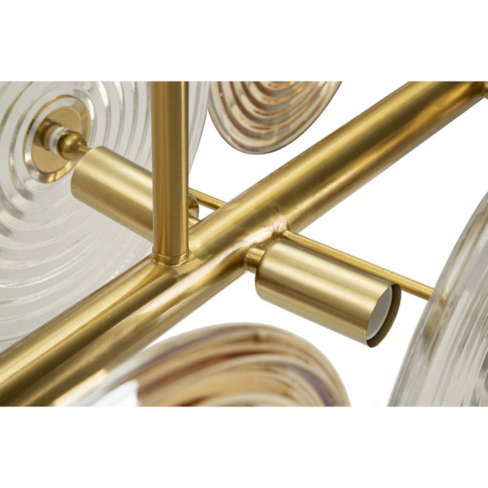 Lampada a Sospensione MF85, Oro, Metallo, 116x27x79 cm, Seven Design