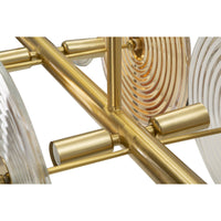 Lampada a Sospensione MF85, Oro, Metallo, 116x27x79 cm, Seven Design