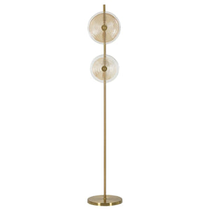 Lampada da Terra MF215, Oro, Metallo, 30x30x170 cm, Seven Design