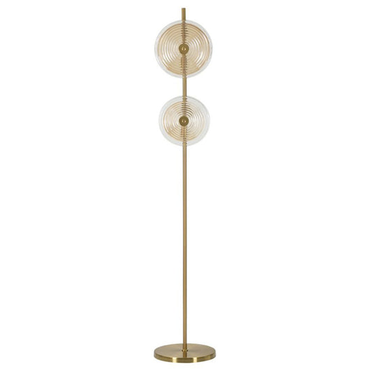 Lampada da Terra MF215, Oro, Metallo, 30x30x170 cm, Seven Design