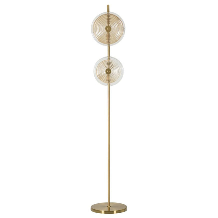Lampada da Terra MF215, Oro, Metallo, 30x30x170 cm, Seven Design