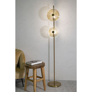 Lampada da Terra MF215, Oro, Metallo, 30x30x170 cm, Seven Design