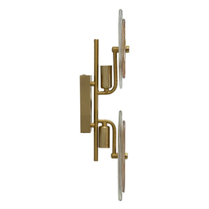 Lampada a Parete MF60, Oro, Metallo, 25x10x52 cm, Seven Design